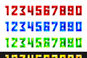 numbers 0-9 polygonal style