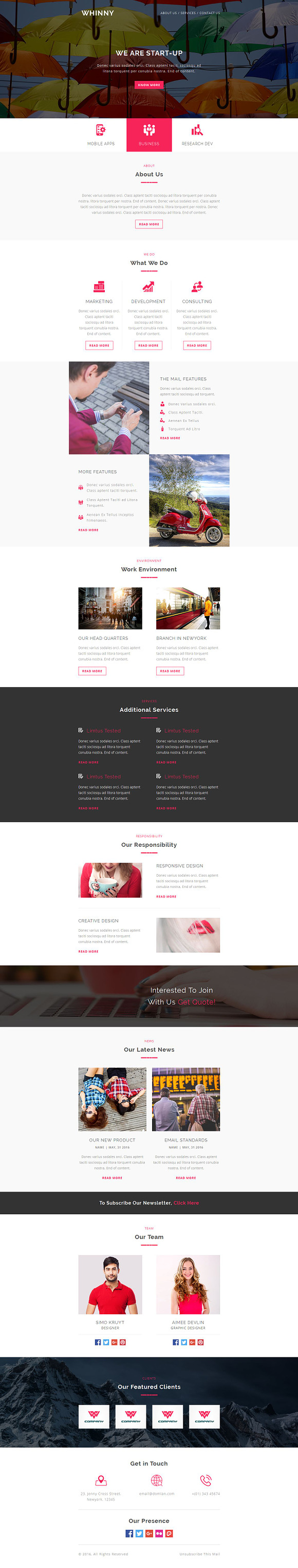 WHINNY - Responsive Email Template in Mailchimp Templates - product preview 1