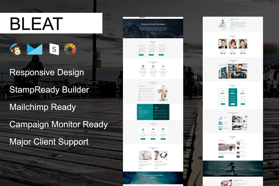 BLEAT - Responsive Email Template in Mailchimp Templates - product preview 8