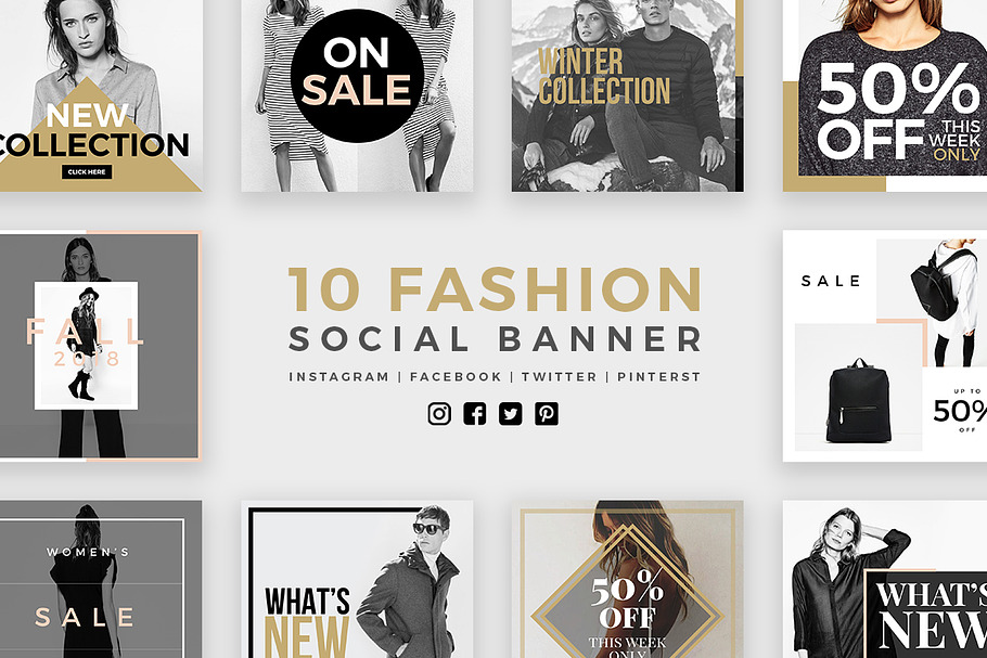 Fashion Social Banner Pack in Instagram Templates - product preview 8