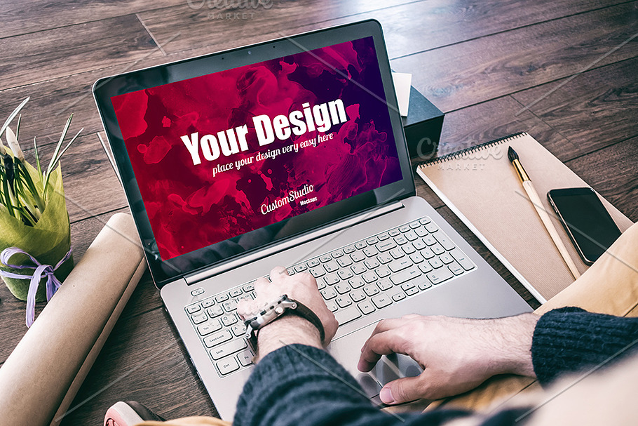 Laptop PSD Mockup in Mobile & Web Mockups - product preview 8