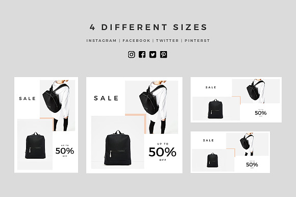 Fashion Social Banner Pack in Instagram Templates - product preview 4