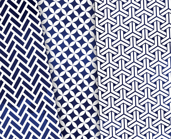Navy Blue Patterns Watercolor Paper in Patterns - product preview 2