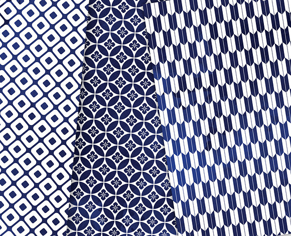 Navy Blue Patterns Watercolor Paper in Patterns - product preview 3