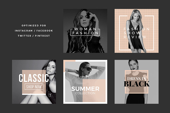 Fashion Social Banner Pack 2 in Instagram Templates - product preview 2