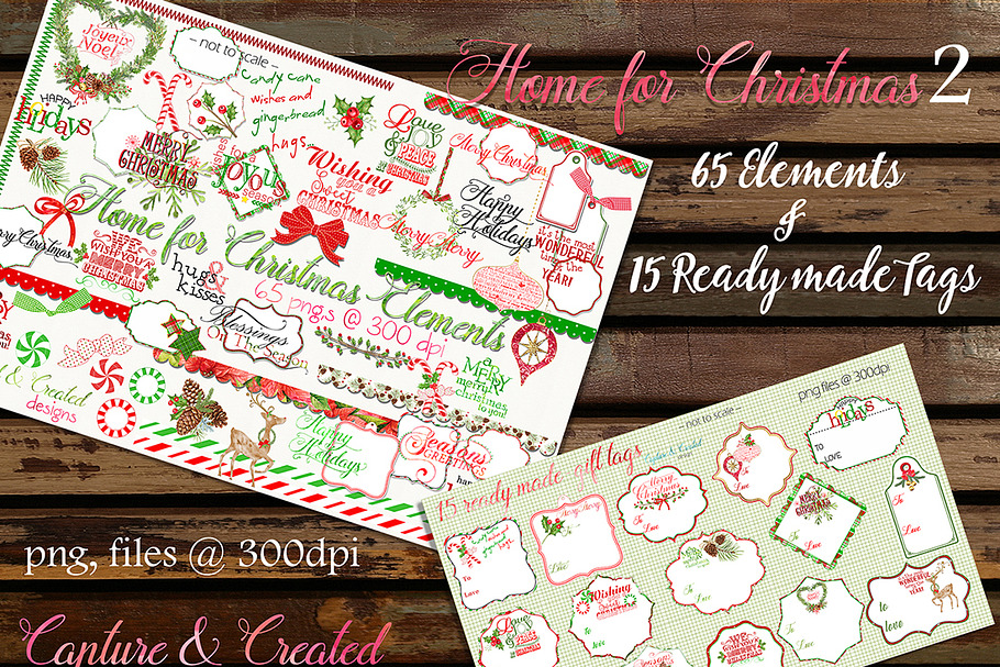 Home For Christmas  Tags & Elements  in Objects - product preview 8
