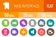 50 Web Interface Flat Round Icons
