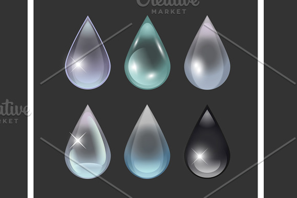 Transparent Drops in Illustrations - product preview 1