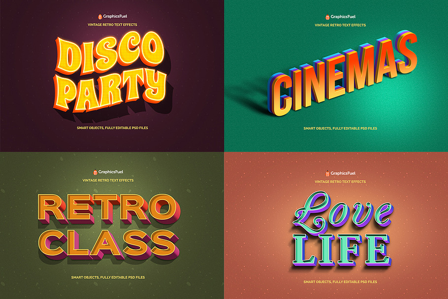 Vintage Retro Text Effects - Vol.1 in Photoshop Layer Styles - product preview 8