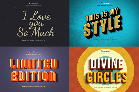 Vintage Retro Text Effects - Vol.1 in Photoshop Layer Styles - product preview 1