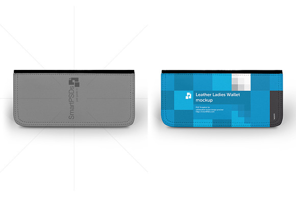 Leather Ladies Wallet Print Mockup in Product Mockups - product preview 2