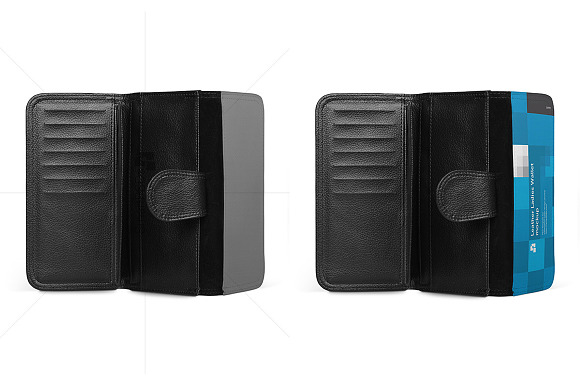 Leather Ladies Wallet Print Mockup in Product Mockups - product preview 3