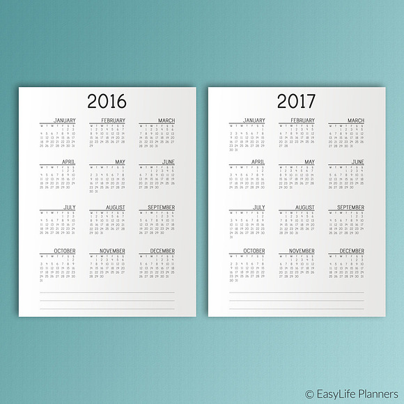 Monthly Planner Vertical 2017 Letter in Templates - product preview 4