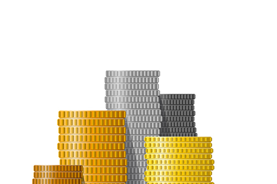 Coin piles in Illustrations - product preview 8