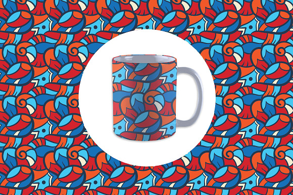 Vivid abstract doodle pattern set in Patterns - product preview 2
