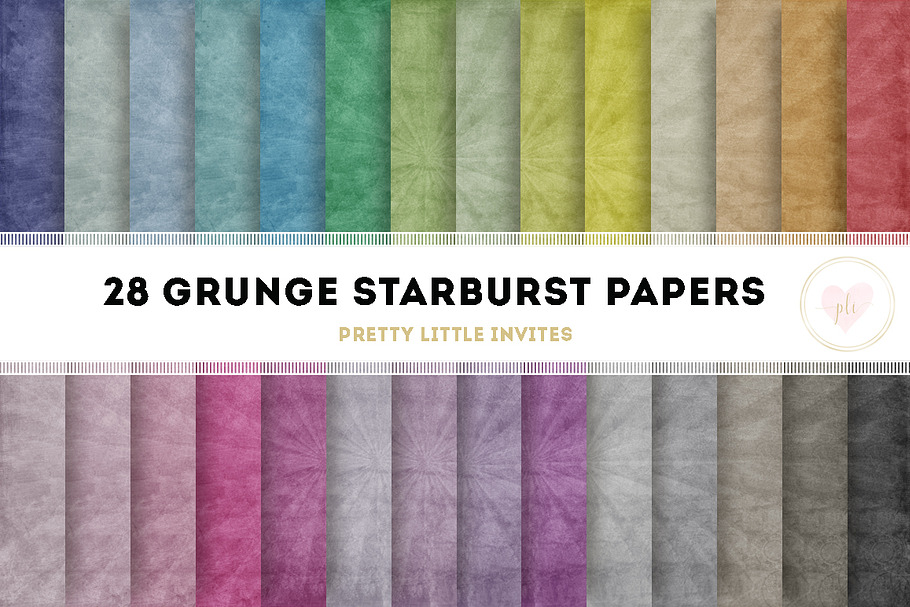  Grunge Starburst Digital Papers