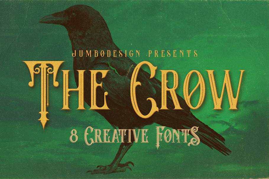The Crow - Vintage Style Font in Scary Fonts - product preview 8