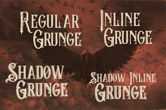 The Crow - Vintage Style Font in Scary Fonts - product preview 1
