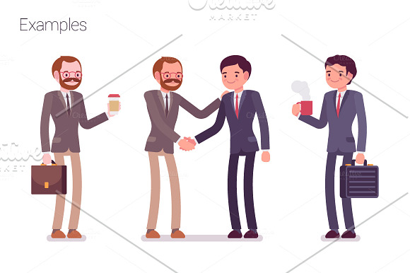Businessman Character Creation Set in Illustrations - product preview 3