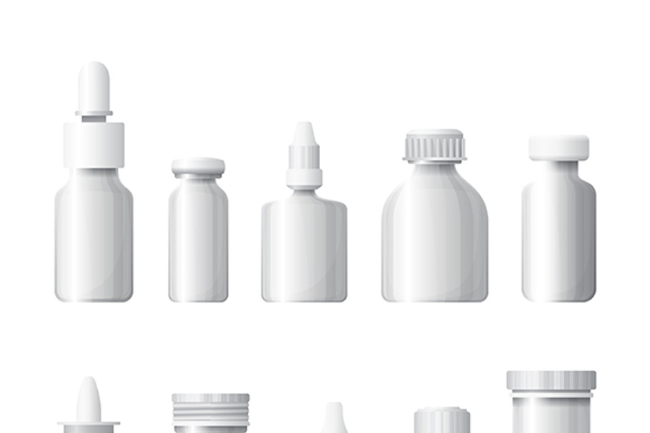 Medical bottles set in Objects - product preview 8