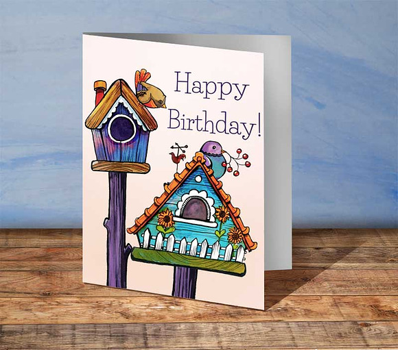Little Birdhouses - clip arts in Illustrations - product preview 4