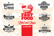 Fast Food Label and Logos