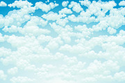 Vector clouds. Cartoon clouds. 