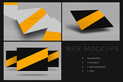 3 Web Presentation Mock-Up Set 