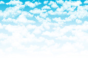 Blue sky clouds. Vector background