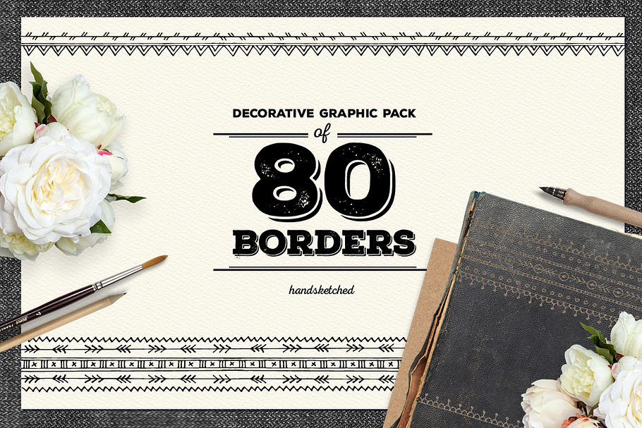 80 Decorative Borders in Illustrations - product preview 8