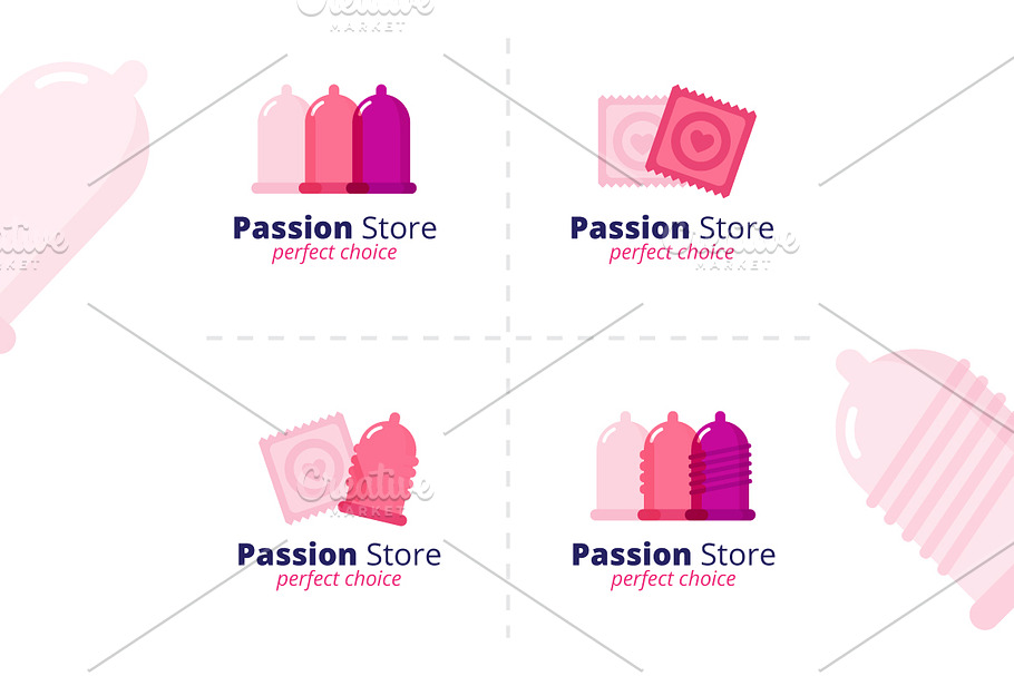 Sex Shop Logos Set in Logo Templates - product preview 8