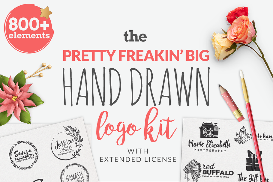 Big Hand Drawn Logo Kit in Logo Templates - product preview 8