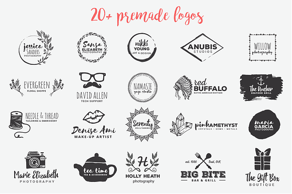 Big Hand Drawn Logo Kit in Logo Templates - product preview 21