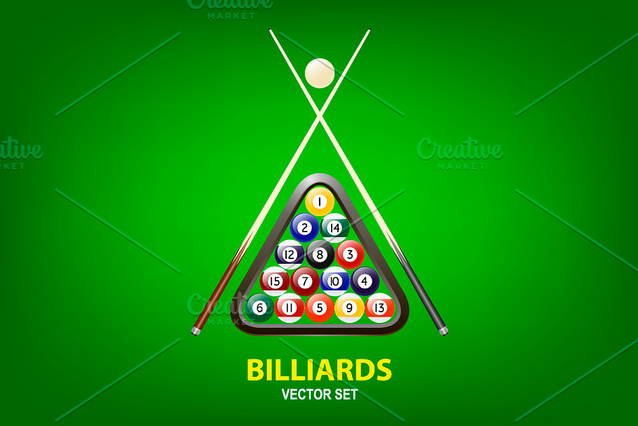 Billiards illustrations.