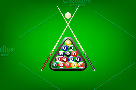 Billiards illustrations. in Illustrations - product preview 1
