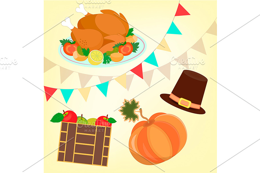 Thanksgiving Day Celebration in Illustrations - product preview 8