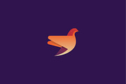 Simple Soft Flying Bird Logo