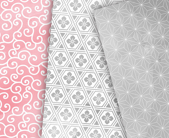 Grey Pink Watercolor Paper in Patterns - product preview 3
