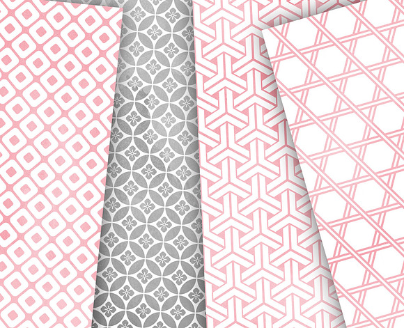Grey Pink Watercolor Paper in Patterns - product preview 4