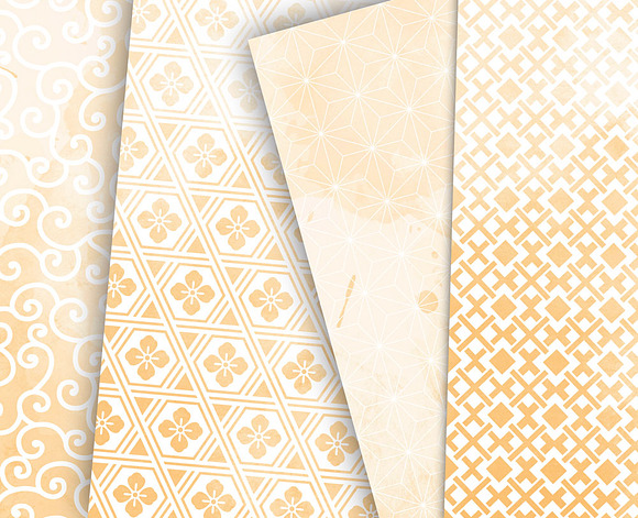 Peach Wedding Watercolor Background in Patterns - product preview 3