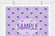 Purple Floral Digital Paper