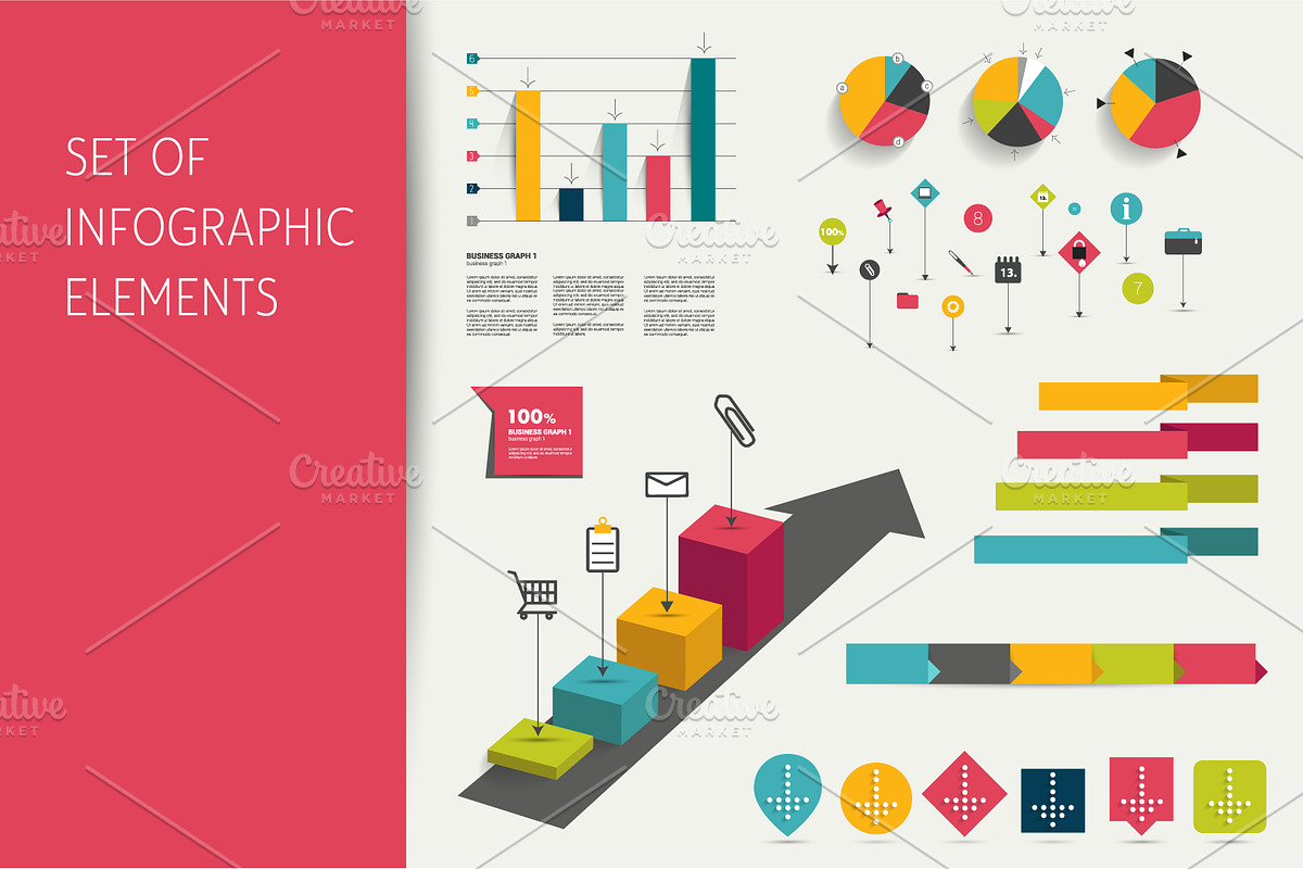 Infographic set elements. in Graphics - product preview 8