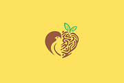 Heart Love Dove Nest Logo