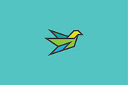 Geometric Flying Bird Logo