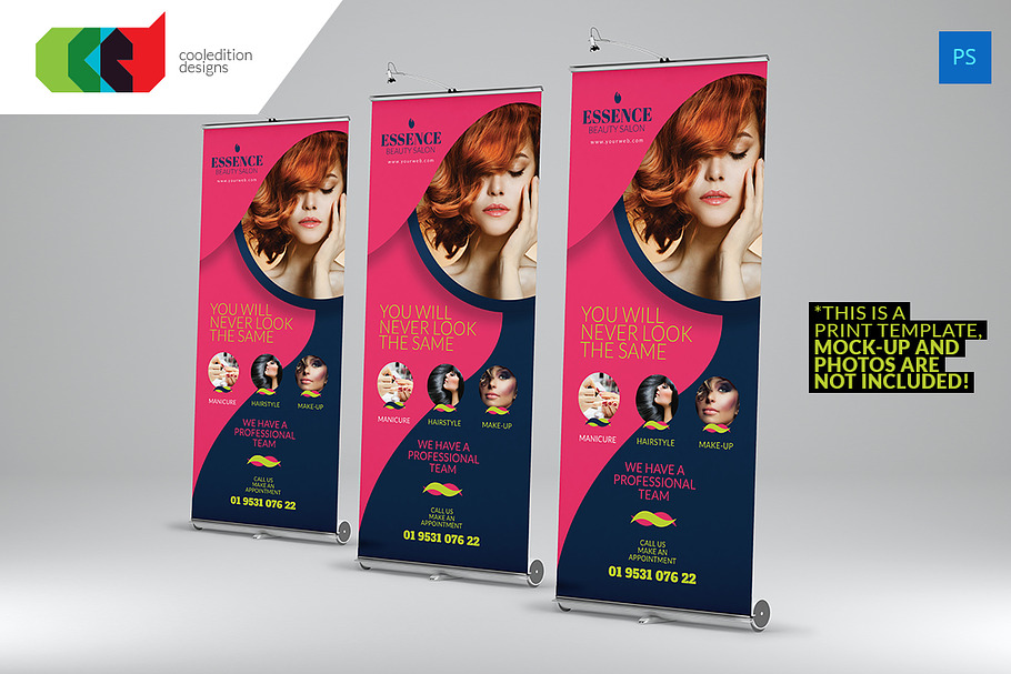 Beauty Care - Roll-Up Banner in Flyer Templates - product preview 8