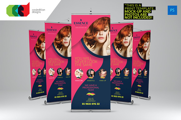 Beauty Care - Roll-Up Banner in Flyer Templates - product preview 2