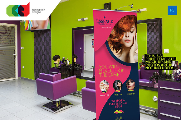 Beauty Care - Roll-Up Banner in Flyer Templates - product preview 3