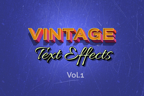 Vintage Retro Text Effects - Vol.1 in Photoshop Layer Styles - product preview 4