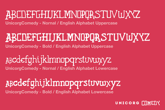 Unicorg Comedy in Display Fonts - product preview 1