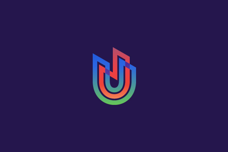 Stack Letter U Line Logo